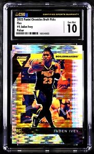 2022-23 Panini Chronicles DP Flux Pulsar Prizm #4 Jaden Ivey Rookie CGC 10 POP 1 - Bild 1 von 3