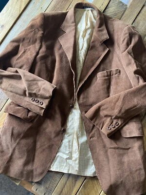 Chaqueta de Pana Vintage Años 70 Para Hombre 40R Marrón Wildfire Blazer Años 70 Retro 2 Botones Foto 1 de 4