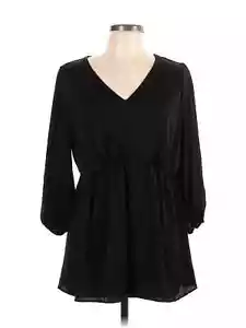 ISABEL MATERNITY SIZE S BLACK EMPIRE WAIST 3/4 SLEEVE TOP - Picture 1 of 5