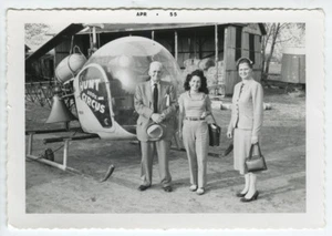 1955 Snapshot John Arter Kathryn Arter, Jo Madison Elephant Trainer, Hunt Bros C - Bild 1 von 2