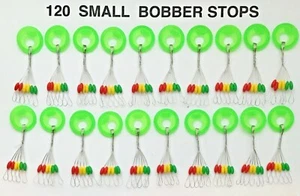 120 SMALL Fishing Rubber Float Bobber Stops Pitch Sinker size new USA colored - Picture 1 of 1