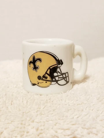Vintage NFL Mini Coffee Mug NEW ORLEANS SAINTS 1.25" Collectible Gumball Toy Cover