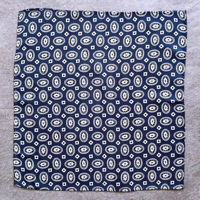 ERMENEGILDO ZEGNA silk pocket square handkerchief Geometric print size 12" - Image 1 of 4