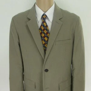 40 R (M) Gap Beige Pure Cotton Twill 2Btn Mens Jacket Sport Coat Blazer Mint - Picture 1 of 8
