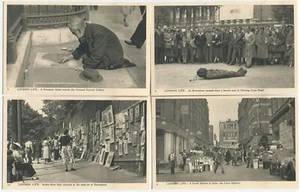 12 CARDS-LONDON LIFE, SOCIAL HISTORY, MAGICIAN, MARKET, RAG & BONE MAN -Postcard - Picture 1 of 5