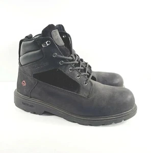 Wolverine Mens 14 BULLDOZER 2.0 Black Work Boots Safety Steel Toe Slip Resistant - Picture 1 of 12