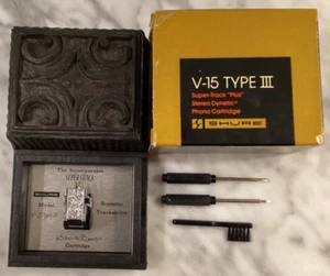 CARTUCHO SHURE V15 TIPO III Y LÁPIZ ÓPTICO SHURE VN35E GENUINO EN ESTUCHE ESPECIAL + CAJA - Imagen 1 de 10