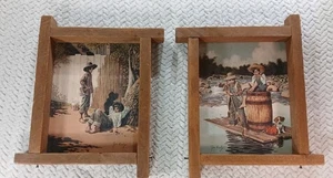 Vintage Tom Sawyer & Huck Finn Prints By Jim Daly Original Wood Frames 1970’s - Picture 1 of 24