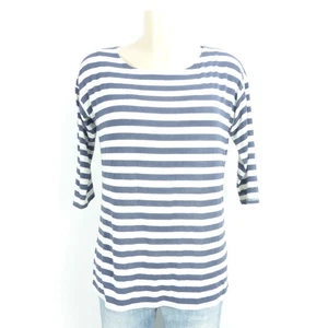MONARI Feinstrick Shirt Strips Streifen Blau Weiß Gr. 40 - Bild 1 von 3