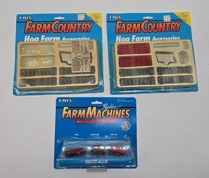 Vintage Lot 1991 Ertl Farm Country Maßstab 1:64 Hog Farm Zubehör geöffnet unvollständig - Bild 1 von 9