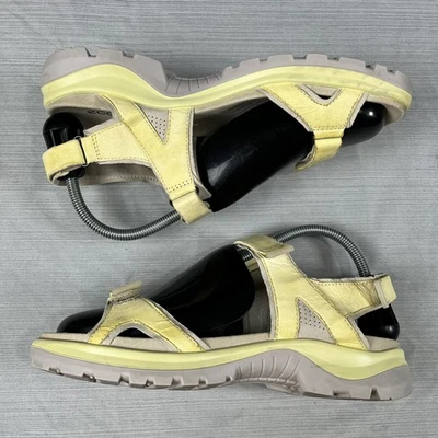 Ecco Yucatan Receptor Women’s Size 9.5 Sandals Pale Yellow Hiking Trail Shoes - Image 1 of 4