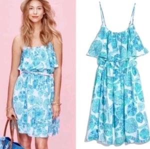 Mini Vestido Lilly Pulitzer Para Target Volantes Erizo de Mar Talla XL - Imagen 1 de 4