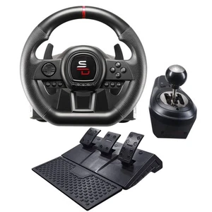 SUBSONIC Superdrive - GS650-X steering wheel with manual shifter, 3 pedals, and - Picture 1 of 7