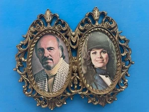 Vintage Ornate Gold Victorian Baroque Rococo Double Oval Picture Easel Frame - Picture 1 of 12