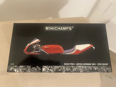 1:12 Minichamps Ducati 998 R British Superbike 2002 Steve Hislop 4012138045477 - Immagine 1 di 2
