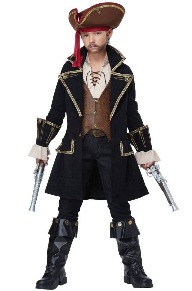 Deluxe Captain Swashbuckler Pirate Child Costume - Image 1 of 1