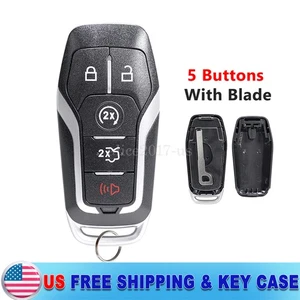 Remote Key Fob SHELL CASE for 2013 2014 2015 2016 Lincoln MKZ MKC 5 Buttons - Picture 1 of 9