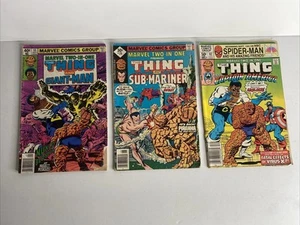 Marvel Dos en Uno #28, 55, 82 The Thing Capitán América Hombre Gigante Sub Mariner - Imagen 1 de 11
