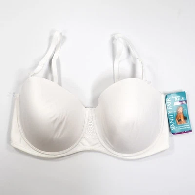 Nuevo Sujetador Vanity Fair Beauty Espalda Sin Tirantes Talla 40DD Mulitway Blanco Sólido 74380 Foto 1 de 4