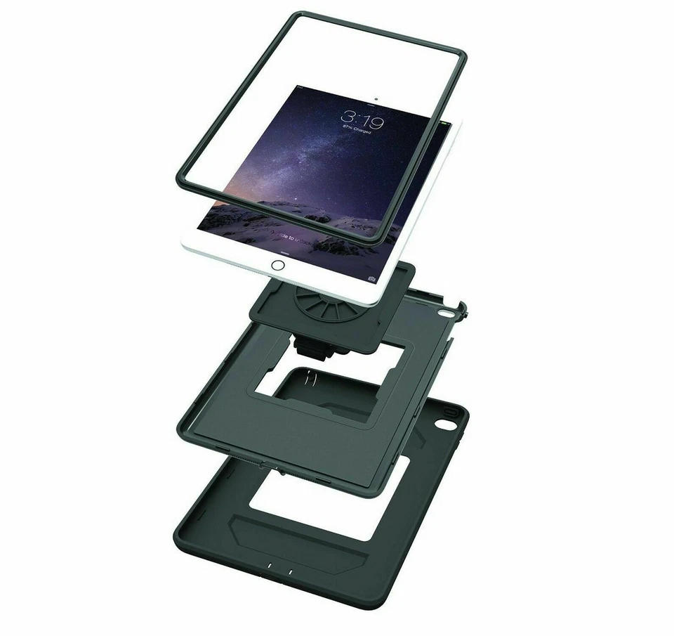 Incipio Ultra-rugged Case for iPad Air 2 with Rotating Hand Strap Capture BLACK - Image 1 of 4