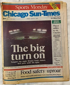 Chicago Sun-Times, Sports Monday, Metro Final, Monday, August 8, 1988 - Picture 1 of 2