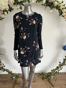 Vestido JOULES Allie Swing Jersey Bolsillos Talla 10 Verde Floral NUEVO FREEPOST MY51 - Imagen 1 de 24