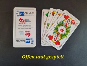 Schafkopfkarten, Tarock von goGlas , offen und gespielt. - Bild 1 von 1