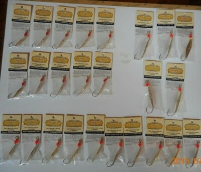 Lot of 25 Clarkspoons-00RBMSG(10), 0RBMSG(10), 1RBMSG(5) Gold w/bead Clark spoon