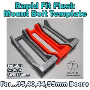 Modello bullone porta montaggio a filo - profondità 35,40, 44 o 55 mm - 150 mm x 20 mm INC P&P - Foto 1 di 13
