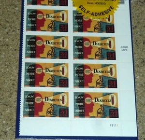 USA .34 "Diabetes Awareness" 2001 Bogen mit 10 Briefmarken Scott 3503 USPS versiegelt - Bild 1 von 3