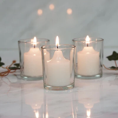 Clear Votive CANDLE HOLDERS Wedding Favor Centerpiece Decorations Wholesale - Image 1 of 4