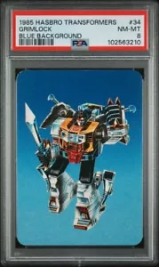 1985 Hasbro Transformers Grimlock #34 PSA 8 NM-MT Autobot - Picture 1 of 2