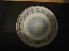 Prize Winning Quilt Handcrafted Stoneware Plate "Sauder Museum 1984" 9.5" Signed