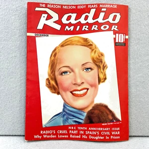 Radio Mirror December  1936 Magazine Helen Hays Spain’s Civil War + Vintage Ads - Foto 1 di 7