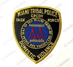 MIAMI STAMMESPOLIZEI HÄUSLICHE GEWALT TASK FORCE (CPCDV) PATCH (NC) OKLAHOMA - Bild 1 von 2