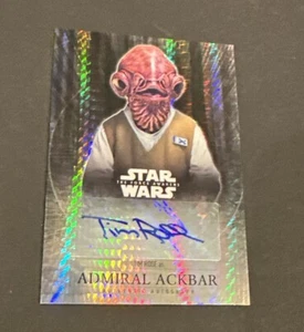 2016 STAR WARS CHROME THE FORCE AWAKENS TIM ROSE as ADMIRAL ACKBAR AUTO #d 35/50 - Picture 1 of 9