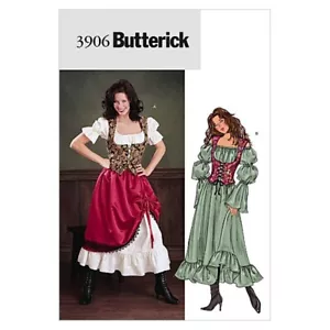 Pirate Gypsy Dress Costume Sewing Pattern U-pick Size 6-22 Butterick 3906 OOP - Picture 1 of 4