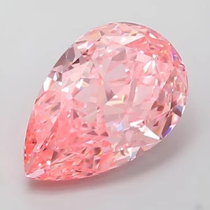 2.22ct Fancy Vivid Pink VVS2/EX/EX Pear Lab-grown Loose Diamond IGI Certified - Picture 1 of 6