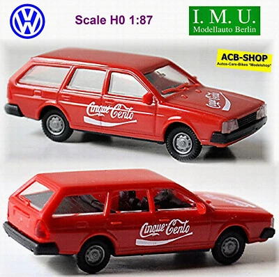 VW Passat B2 Variante Cola Look Cinque Cento 1981-88 Tipo B2 Rot 1:87 I. M. U. - Immagine 1 di 4