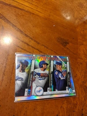 2017 Bowman Chrome Talent Pipeline RC ALVAREZ CALHOUN CODY BELLINGER #TP-LAD - Image 1 of 2