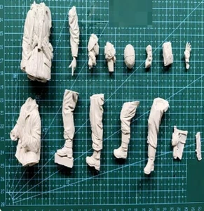 Modellino figurina resina 1/16 kit soldati tedeschi equipaggio NO veicolo armatura WW2 non verniciato - Foto 1 di 2