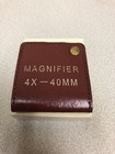 Brand New Pocket Size Magnifier 4x Power Zoom Burgundy Loupe-40mm