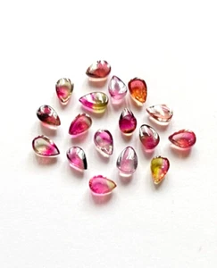 4X6 MM TORMALINA NATURALE FORMA PERA BIO COLORE GEMMA GIOIELLI 10 PZ - Foto 1 di 11