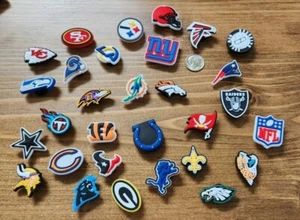 NFL Croc Shoe Charms Choose your team (and one basketball charm too) - Picture 1 of 57