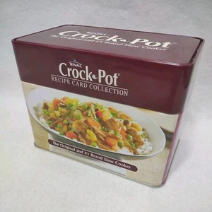 Rival Crockpot Recipe Card Set with Tin Color Photos Dividers Blank Cards - Picture 1 of 23