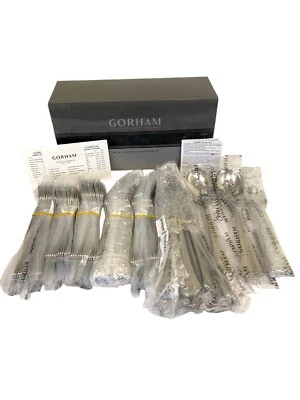 Juego de 78 cubiertos vajilla clásica moderna Gorham Larina nuevo en caja Foto 1 de 4