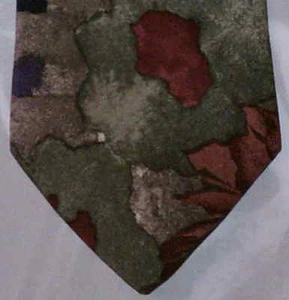 Pura Seta Tie Silk Brown Green Blue Tan Floral Design NIB t541 - Picture 1 of 3