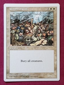 Magic The Gathering 5TH EDITION WRATH OF GOD white card MTG - Picture 1 of 2