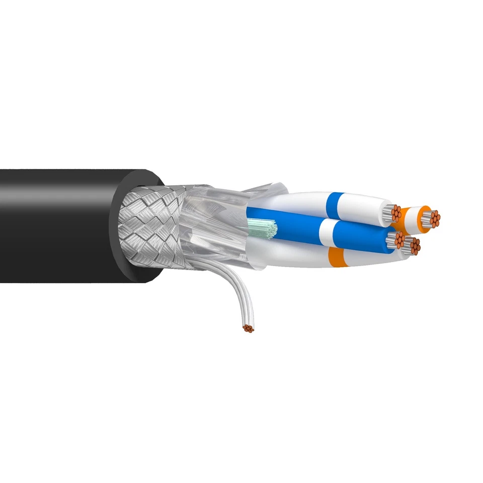 Belden 3107A 22 AWG 2 Pair Shielded PLTC RS-485 Industrial Data Cable 300V - Image 1 of 1