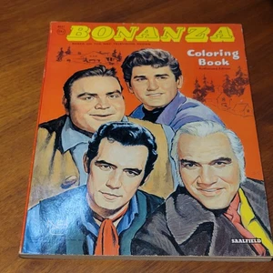 Original Vintage 1960 Bonanza TV Show Coloring Book by Saalfield Unused  - Picture 1 of 15